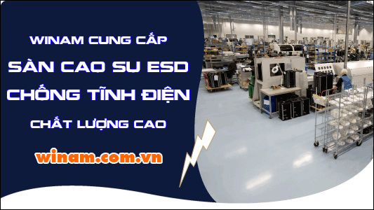 Winam cung cấp Sàn Cao Su ESD chống tĩnh điện chất lượng cao